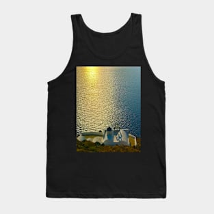 Santorini Church in the Sunset Tank Top